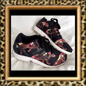 👑✅PRICE FIRM✅RARE🔥ADIDAS Black Oncada Torsion Animal Print Sneakers